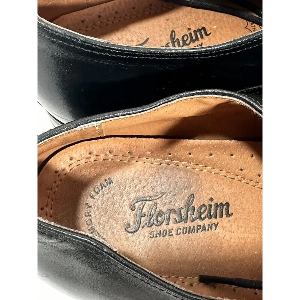 Florsheim‎ Shoes Mens 11 Corbetta Cap Toe Oxford 14180-001 Black Leather Lace Up